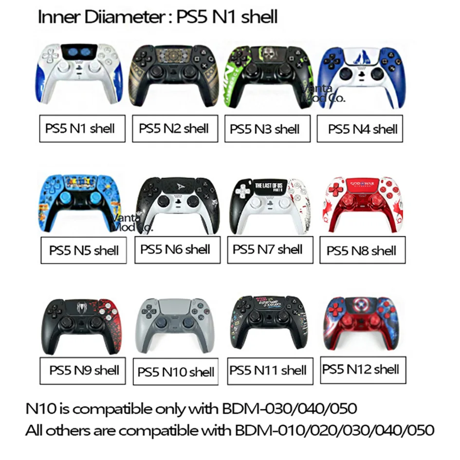 FOR PS5 controller shells replacement parts front back shells touchpad cover full set of buttons BDM-010 020 030 040 050