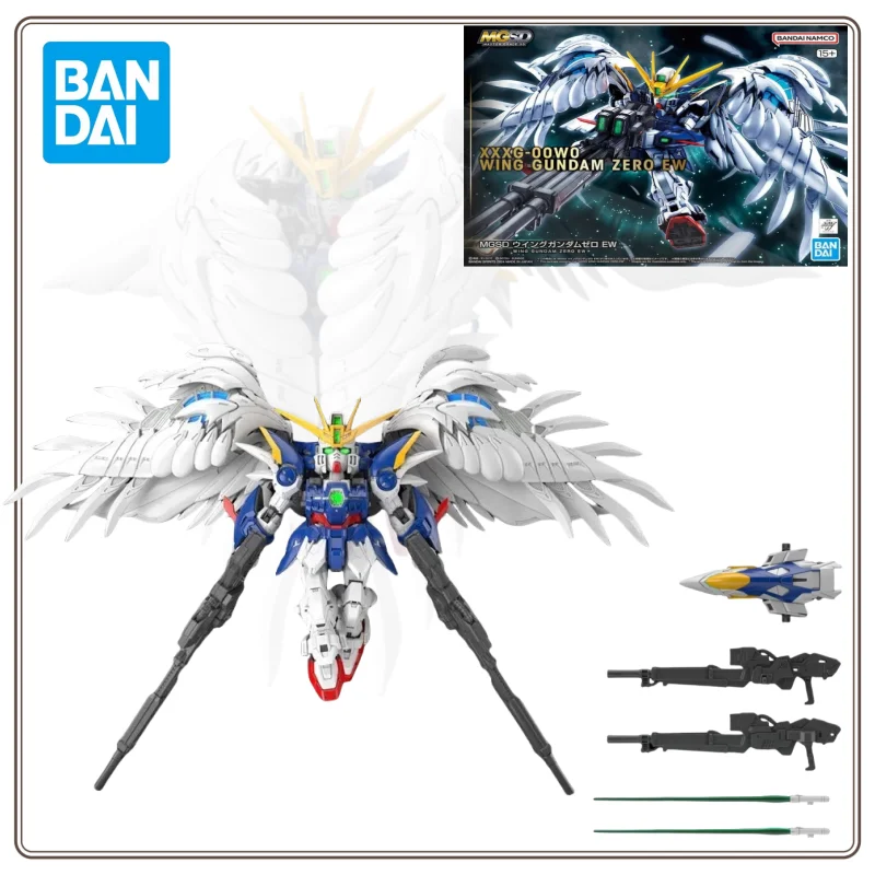 

Bandai Genuine MGSD XXXG-00W0 WING.GUNDAM ZERO EW Anime Action Figure Robot Collectible Assembly Model Toys Ornaments Gift Kids