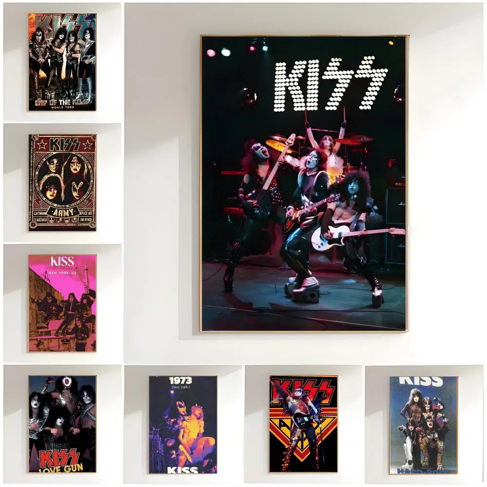 rock band k-kiss Poster Classic Wall Art  Home Decor  Peel and Stick Unframed