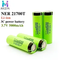 21700 3.7V 5000mAh rechargeable battery 3C power lithium-ion high discharge, suitable for LED flashlights, power tools