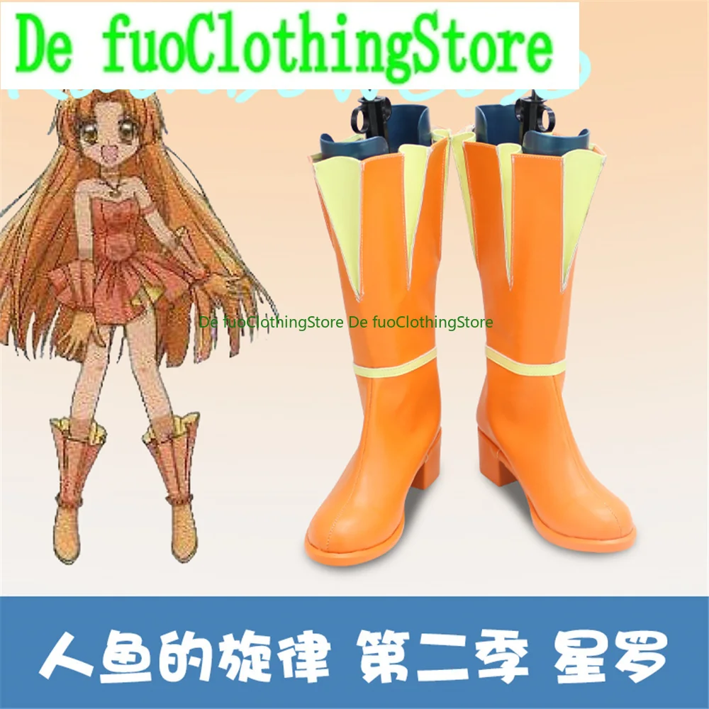 Defuoclothing sereia melodia seira cosplay sapatos botas jogo anime jogo rpg festa de halloween adereços sapatos botas