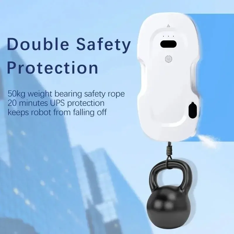 DIVEDEER High Suction Smart Window Cleaning Robot Electric Water Spray Window Cleaner Robot Anti-falling Vacuum Cleaner