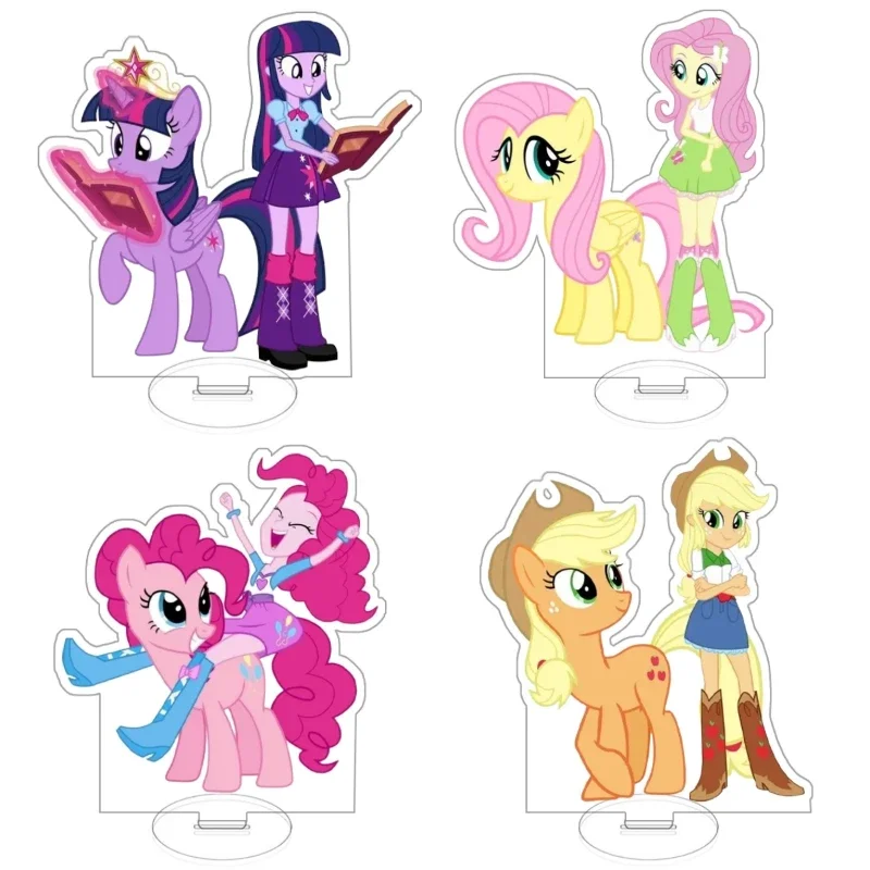 10Cm Anime My Little Pony Acrylic Stand Cartoon Cute Student Creative Portable Desktop Ornament Decoration Model Toy Kids Gift