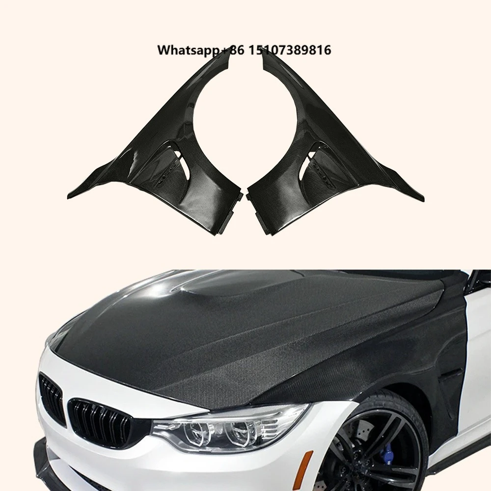 For F30 3 Series Carbon Fiber Side Front Bumper Fender Pair
