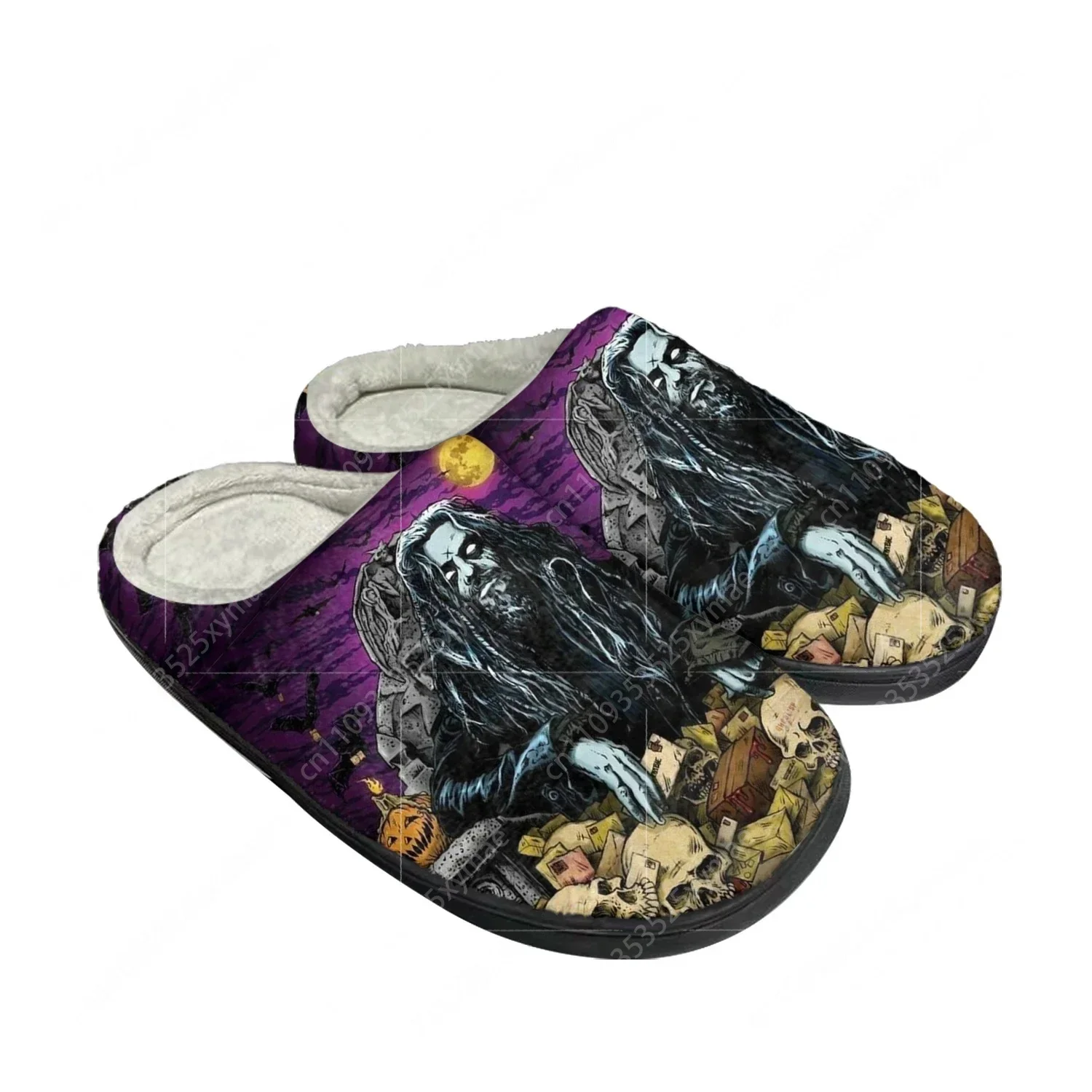 

Теплые домашние тапочки Rob Zombie из хлопка, высококачественные, для мужчин, женщин, подростков, мальчиков и девочек, плюшевые, для спальни, на заказ, термо-тапочки