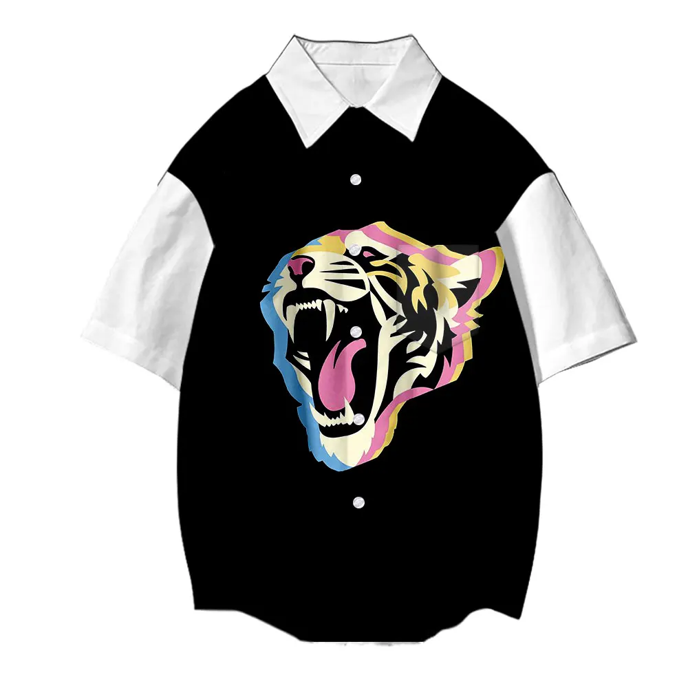 The New Popular Tiger Patterned Short Shirts Are on Sale, So Hurry Up and Make A Purchase. There Are Activities Now Mens Shirts