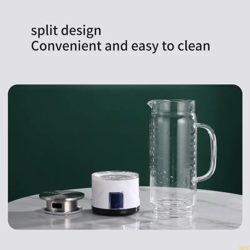 A0nc портативные гидрогиновые гидрогены бутылки с водой 1000 мл стеклянная текстура для спорта и повседневного использования