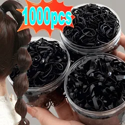 1000Pcs/Box Colorful Disposable Hair Bands Girls High Elastic Rubber Band Kid Ponytail Holder Headband Children Hair Accessories