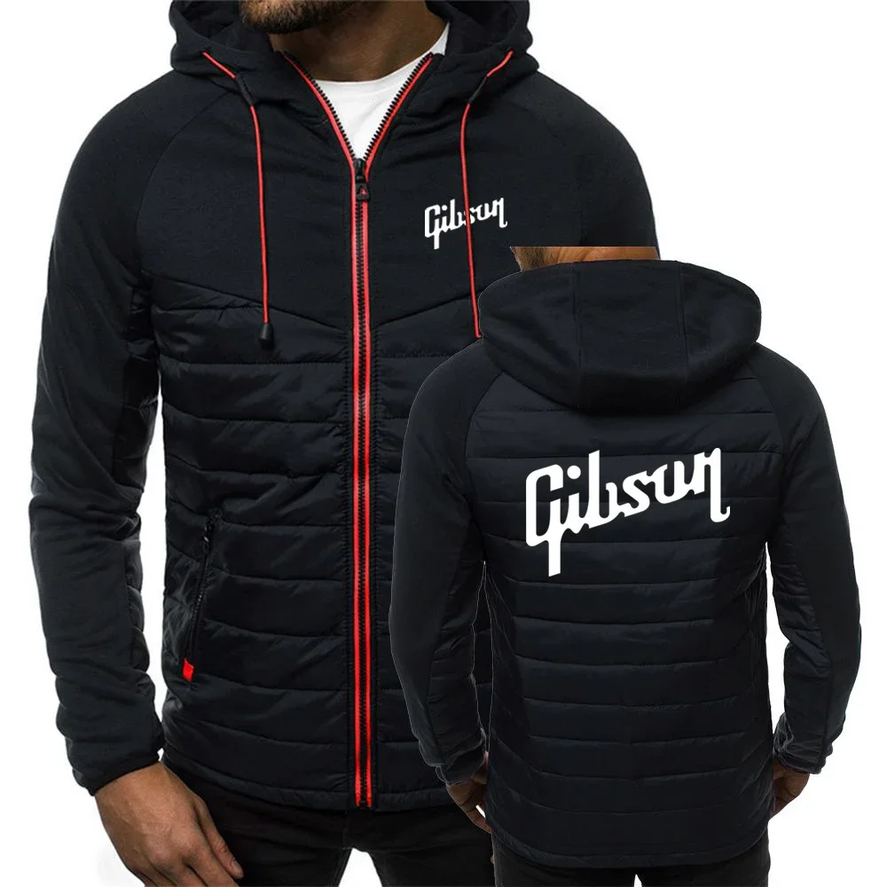 

Gibson 2024 Spring And Autumn New Style Printing Thickening Keep Warm Cotton Padded Jacket Men's Hooded Cardigan Zipper Coat