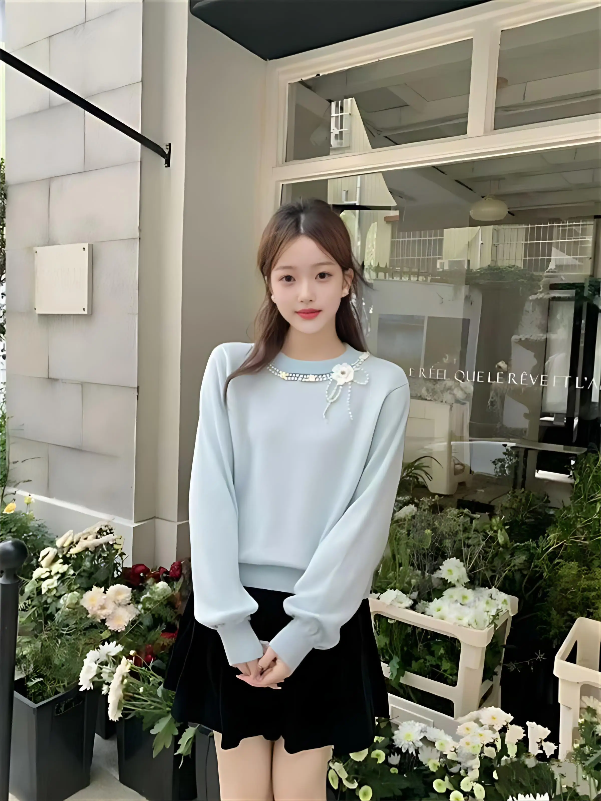 

Pullovers Womens In Winter Clothing Attire Apparel Outfit Ensemble Costume Getup Dress Garb Raiment Vestment Vesture Wear Korean