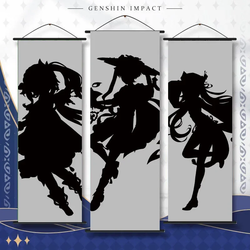 

Game Wallpaper Anime Genshin Impact Wall Hanging Painting Art Peripheral Poster Canvas Scroll Wanderer Home Decor Birthday Gifts