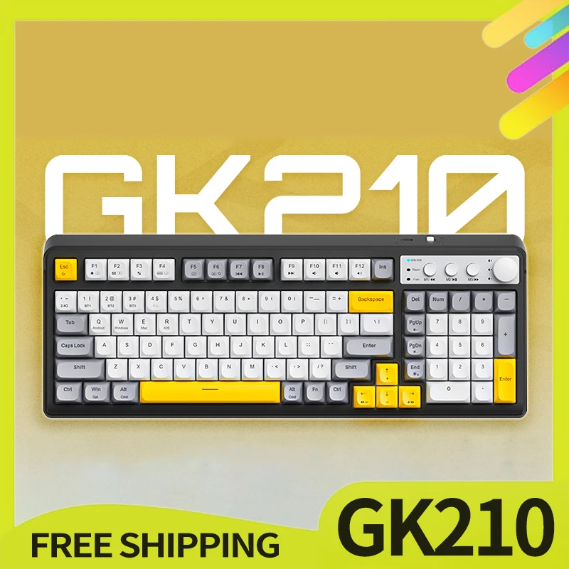 

Aoc Gk210 Wireless Keyboard Customized Three Mode Buletooth 2.4g Wired 99 Keys Usb Multifunction Office Pc Gaming Rgb Keyboards