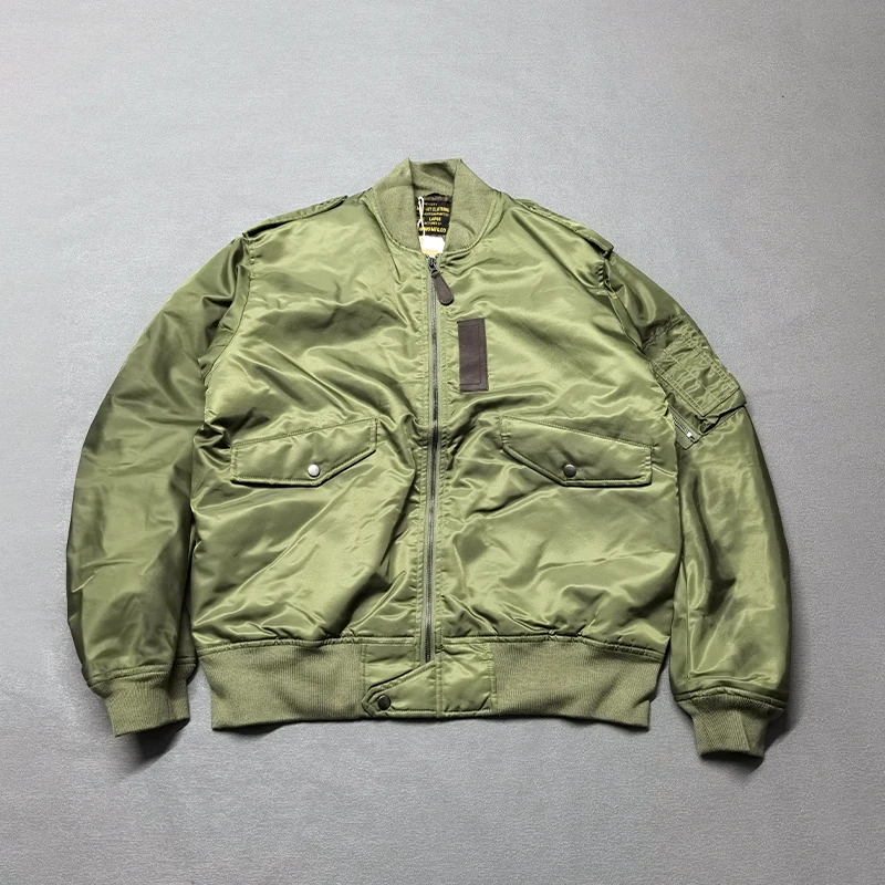 

Pure Color L2B Pilot Cotton Jaet Men's Autumn Winter Warm Long Sve Casual Faion Stand Fit No Brand Registered Trade...