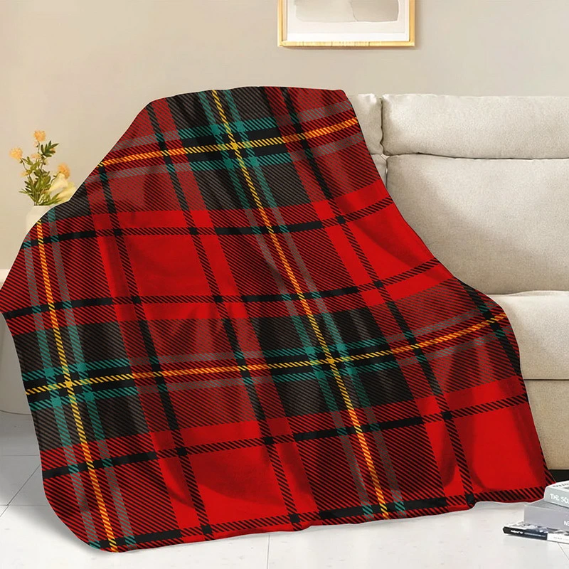Classic Red Black Tartan Plaid Throw Blanket,Warm Living Room,Lap Cover,Birthday Anniversary Home Casual Gathering Present