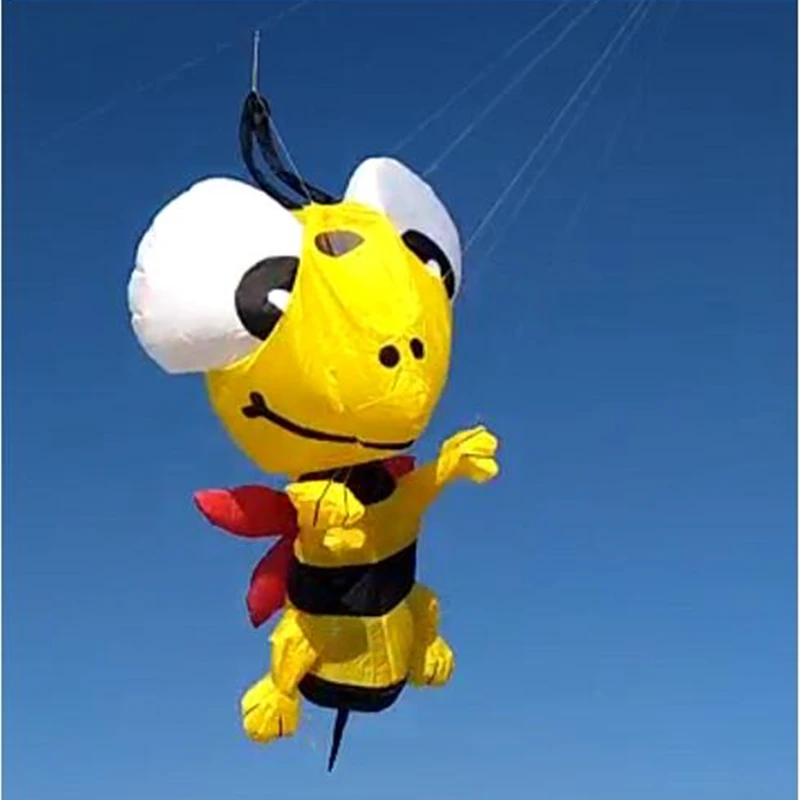 free shipping 3d bee kite pendant large soft kite fly nylon kite inflatable kite outdoor toy wind sock flag giant kites to fly