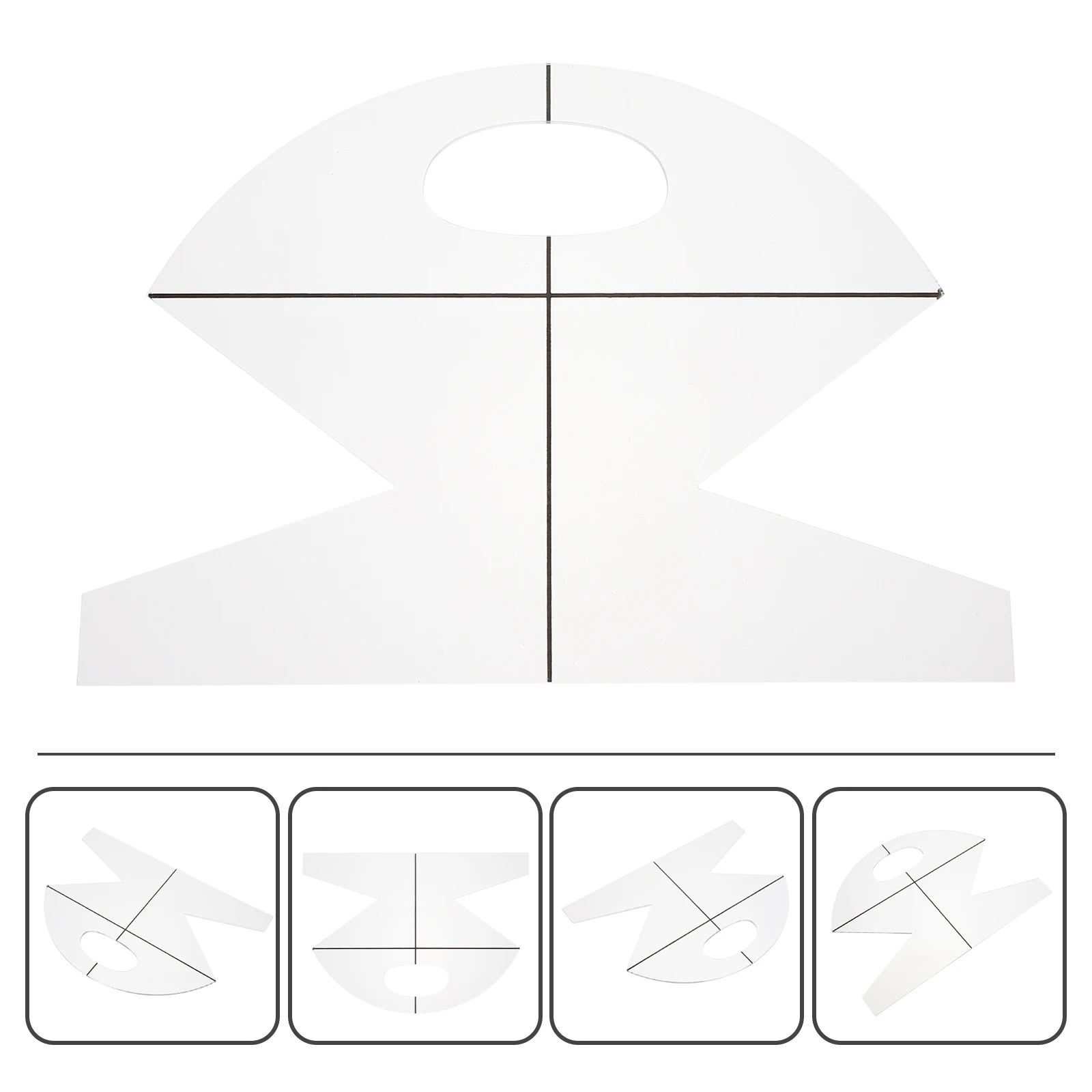 

1pc Sewing Ruler Template for Cookie Basket Bag Patchwork Quilting Fabric Lightweight Smooth Edge Easy Storage