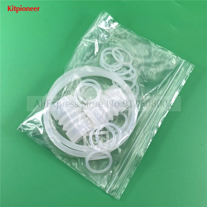 18 Pieces White Color Food Grade Silicone Sealing Rings Ice Cream Maker Parts Mixed Pack For BQL-818T Soft Serve Machines