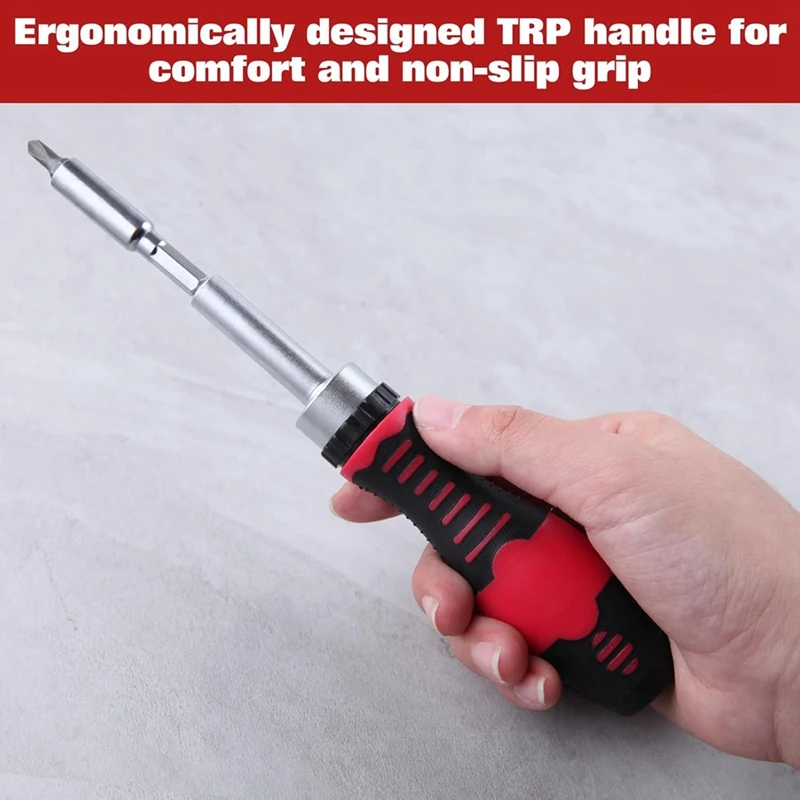 BAAG-65PCS Set Mata Obeng & Soket Ratcheting, Set Mata Obeng Multi Alat Obeng dengan Pegangan Ratchet