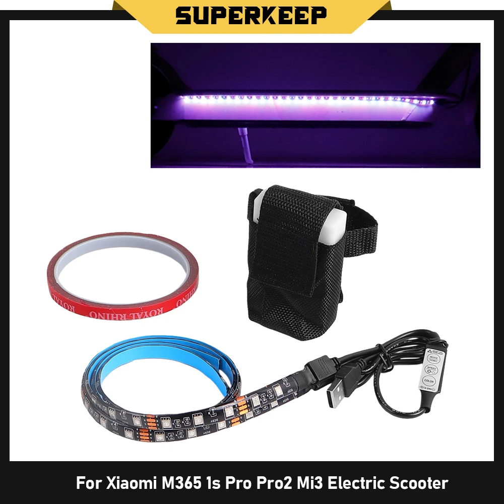Roller Sicherheit Nachtlicht Mehrere Farbe LED Streifen Für Xiaomi M365 1s Pro Pro2 MI3 Elektrische Roller Taschenlampe Lampe