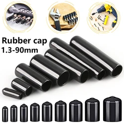 black red PVC rubber end cap screw end cap plastic tube hub thread protector push in cap rubber sleeve Silicone threaded cover