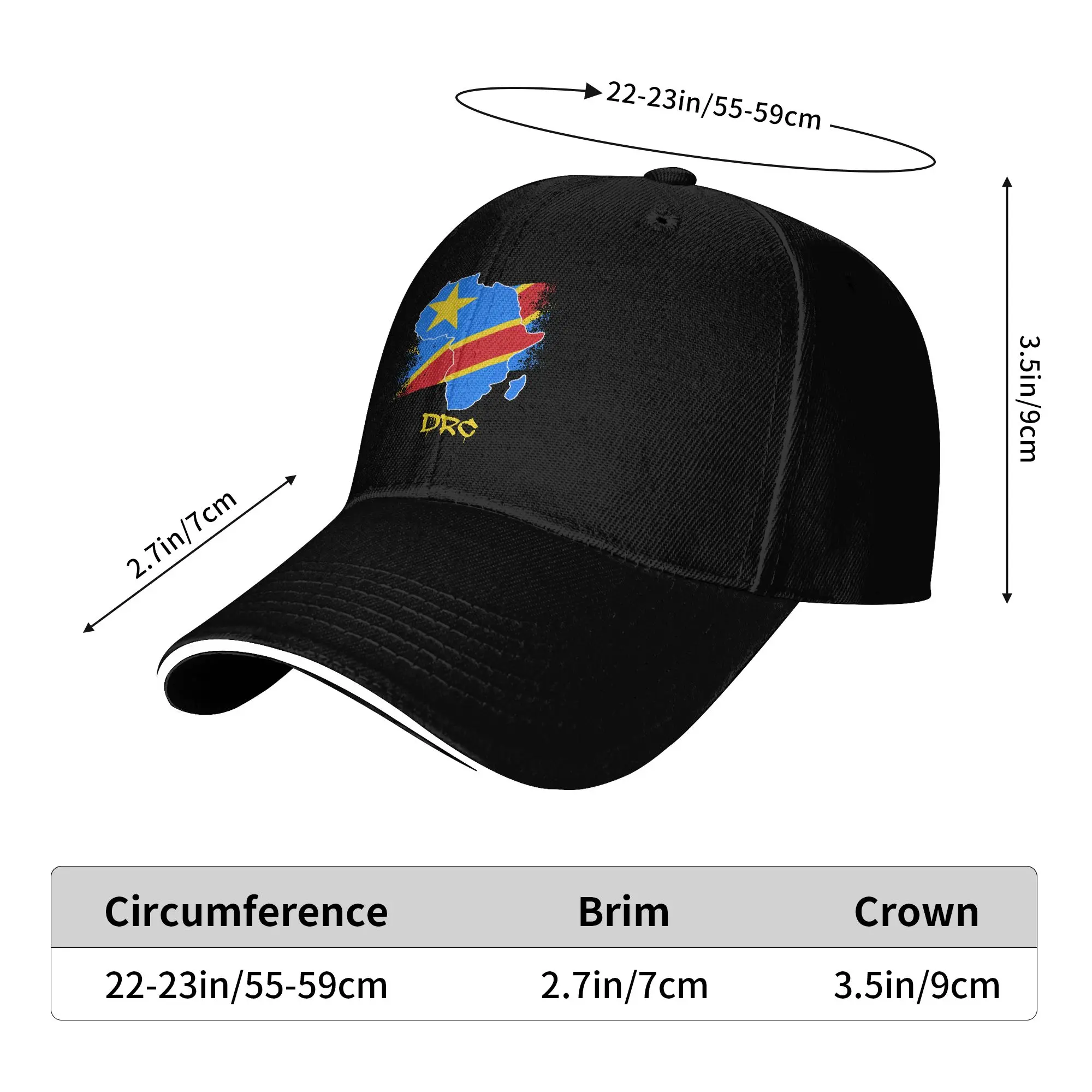 Dr Congo Flag In Africa Map Love Rdc Drc Republic Of Congo Baseball Cap Outdoor Sports Hip Hop Hats Fitted Snapback Cap