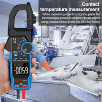 MESTEK 1000A AC DC Digital Clamp Meter 1000V Auto Voltage Recognition NCV Ammeter Capacitance Temp Ohm Hz Tester  LCD Multimeter