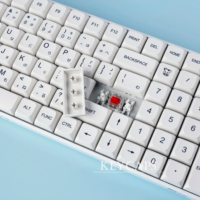 Minimalist สีขาว PBT Keycaps 120 คีย์เกาหลีสเปนภาษาอังกฤษที่พูดได้หลายภาษา XDA โปรไฟล์สําหรับแป้นพิมพ์เครื่องกลแป้นพิมพ์แม่เหล็ก