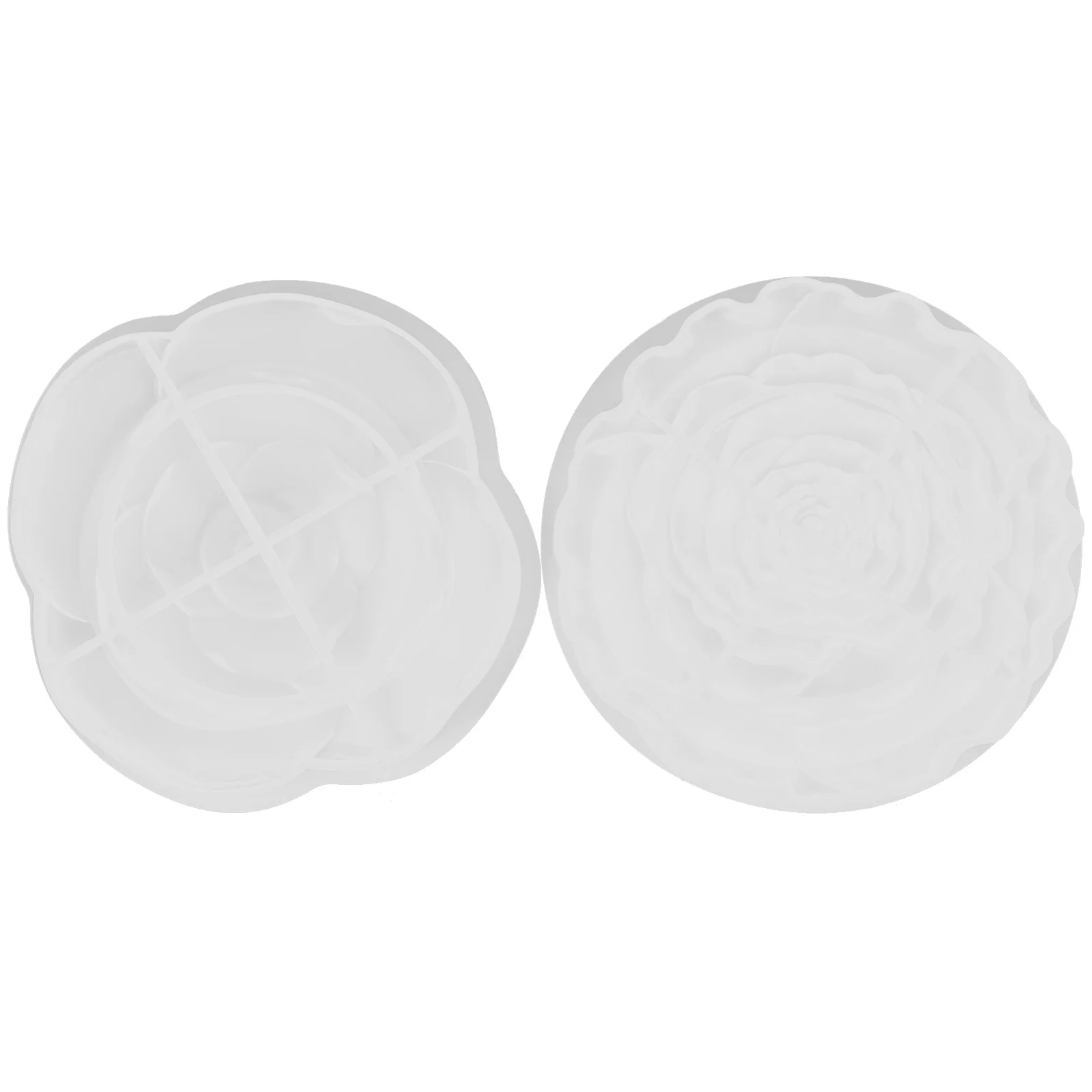 2 قطعة قالب كوستر سيليكون للراتنج شكل زهرة الورد لتقوم بها بنفسك علبة مجوهرات صنع عدة قوالب كوستر سيليكون قوالب الايبوكسي الراتنج