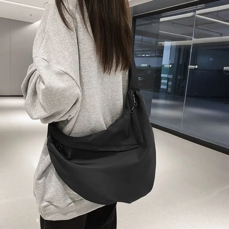 Work Crossbody Women Dumpling Black Class College Student Casual Single Shoulder Bag Backpack For Men ANI