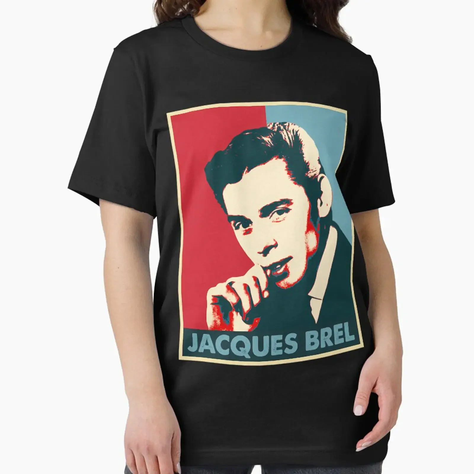Jacques Brel Legend designed and sold by kpopshopcom vintage Washed Top For Everyday Wear Versatile Unisex Stylish Casual