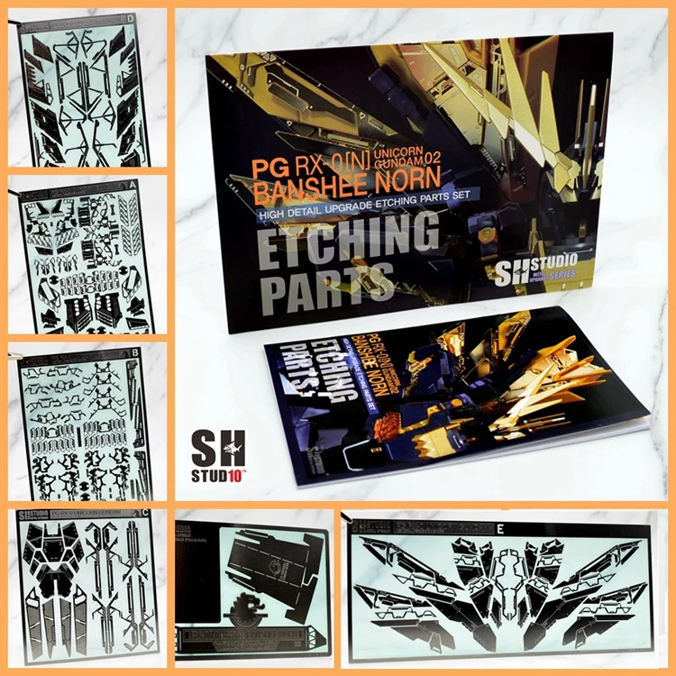 SH STUDIO for PG 1/60 RX-0 UNICORN  02 BANSHE NORN ETCHING PARTS Special Etching Sheet Assembled Model Accessories