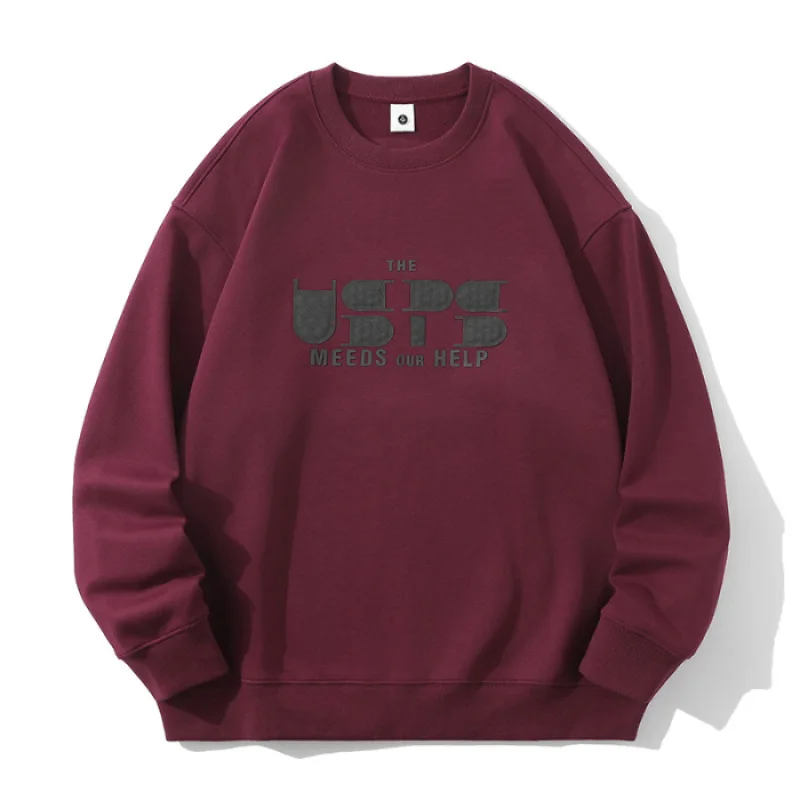 

Men's hoodie autumn fashion brand men's 2024 new loose round neck long sleeved shirt