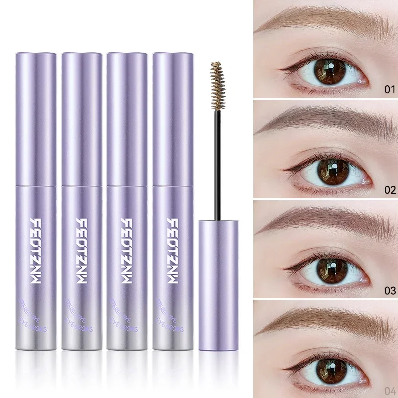 Feotznw Eyebrow Styling Gel - Waterproof, Stain-Free, Long-Lasting Color, Feather-Like Eyebrow Shape, Includes a Spiral Brush