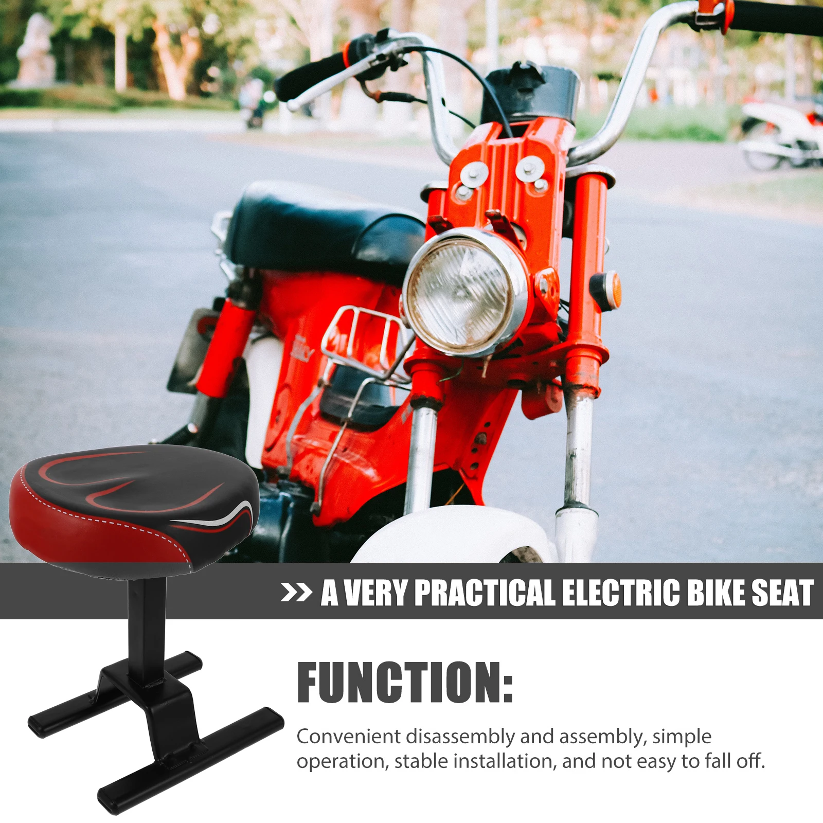 

1 set Universal Seat for Electric Bike Front Mount Safety Comfortable Durable Design Easy Installation Compatible Various
