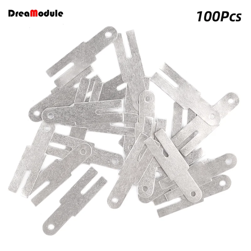 

100Pcs Nickel Plating Process Nickel Sheet Spot Welder Accessories 18650 Battery T/Y/H/L Shapes 0.18mm Nickel Plate Welding Tool