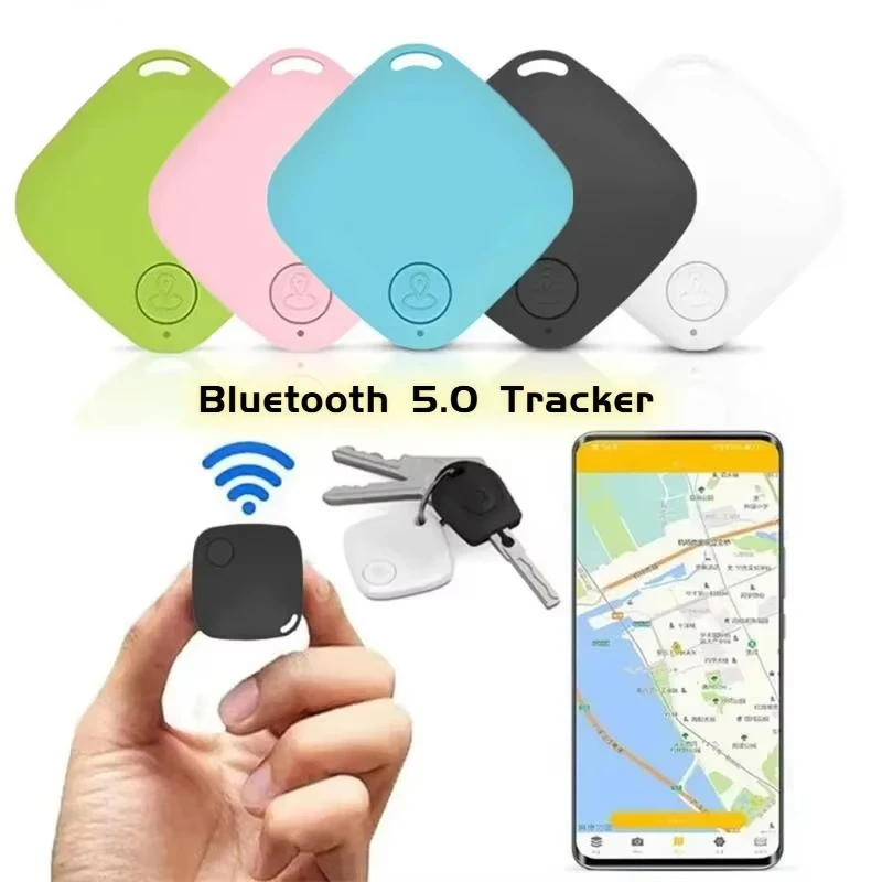 NEW Bluetooth 5.0 Tracker Mini Anti Lost Device Round Pet Kids Bag Wallet Tracking Smart Finder Locator Positioning Keychain