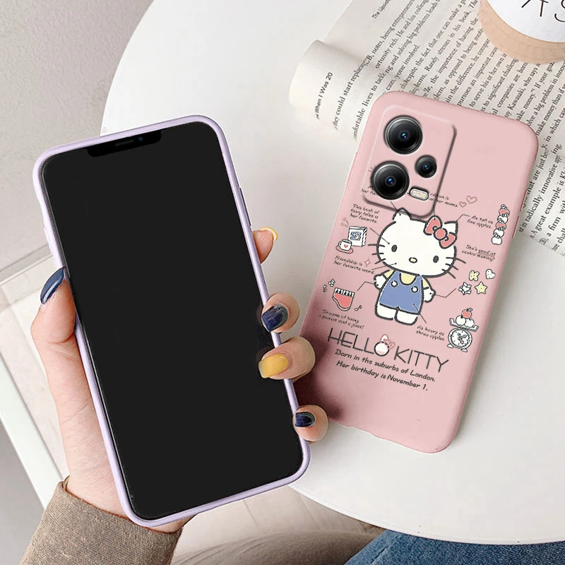 Sanrio Kuromi Melody Cover For Poco X5 X 5 Pro Case Soft Silicone Cartoon Anime Painted Coque For Xiaomi Poco X5Pro Capa Cute