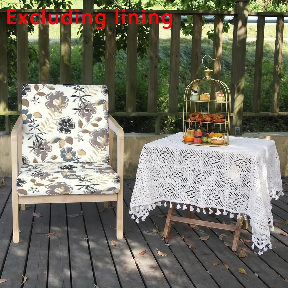 6/8pcs Muted Tone Floral Outdoor Cushion Covers, Decorative Covers for Garden & Backyard