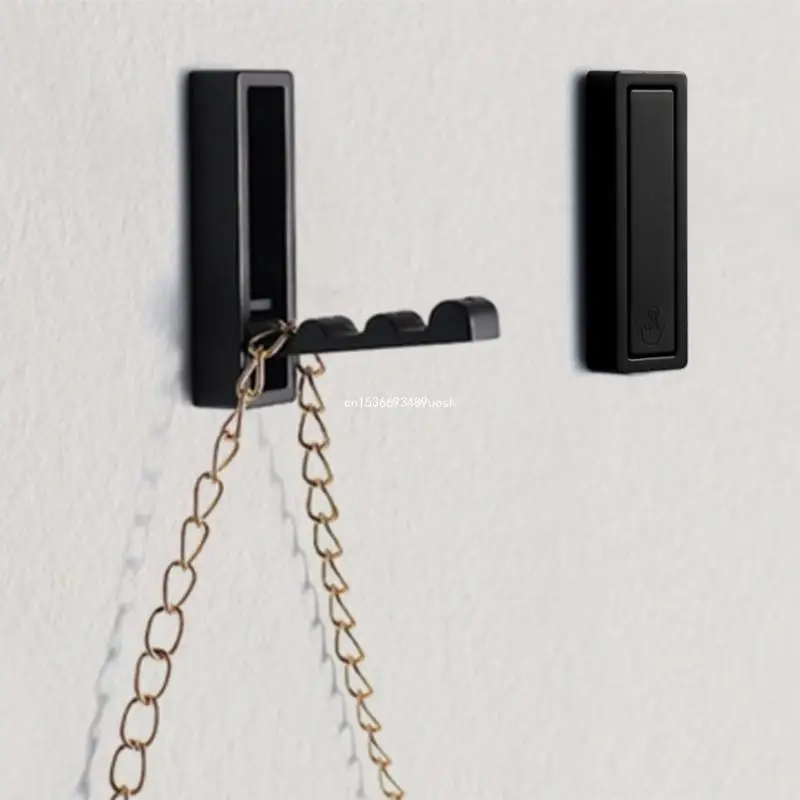 

Set of 4 Foldable Wall Mounted hook Invisible Wall hook 70mm for Space Saving