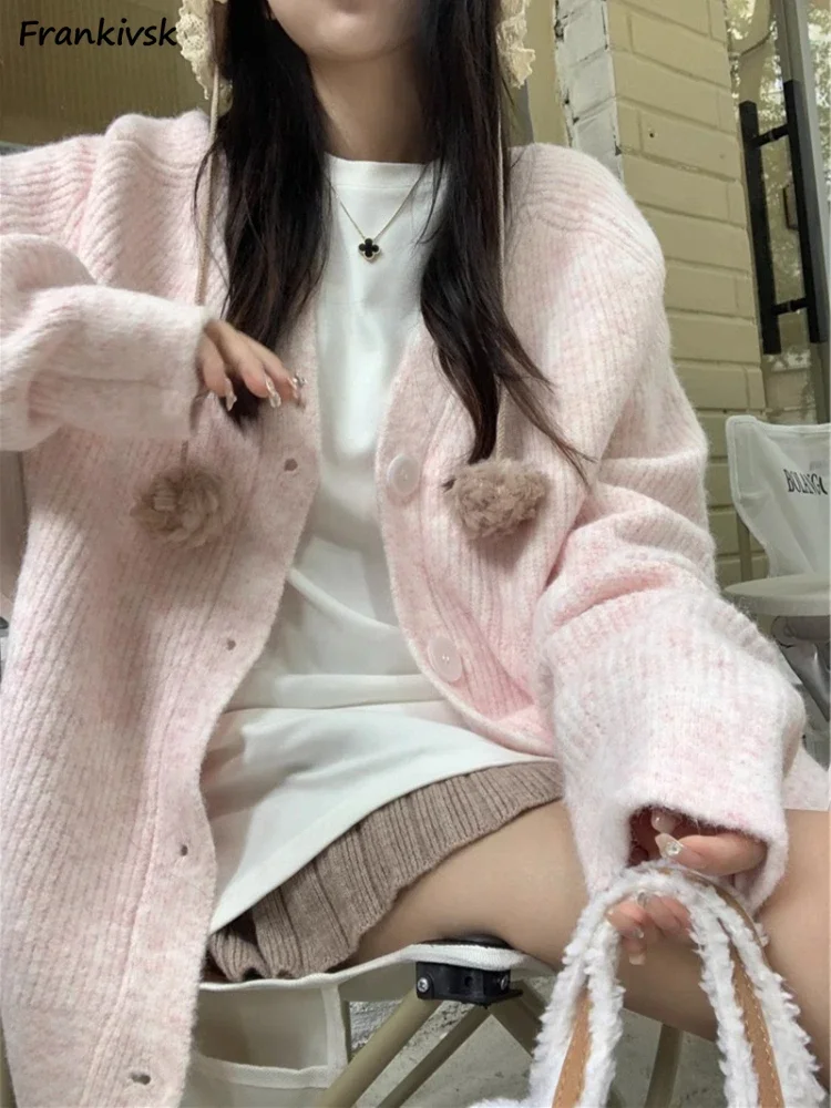 

Autumn Cardigan Women Pure Temperament Slouchy Korean Style Girlish Gentle Vitality Soft Cute Sweet Outer Age-reducing Classic