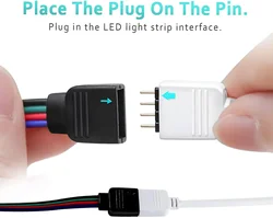 DC 12V Plug LED Light Strip 4 PIN RGB 5PIN RGBW Splitter Cable Connector 1 To 2 3 4 Way Extension Cord Y Shape Pin