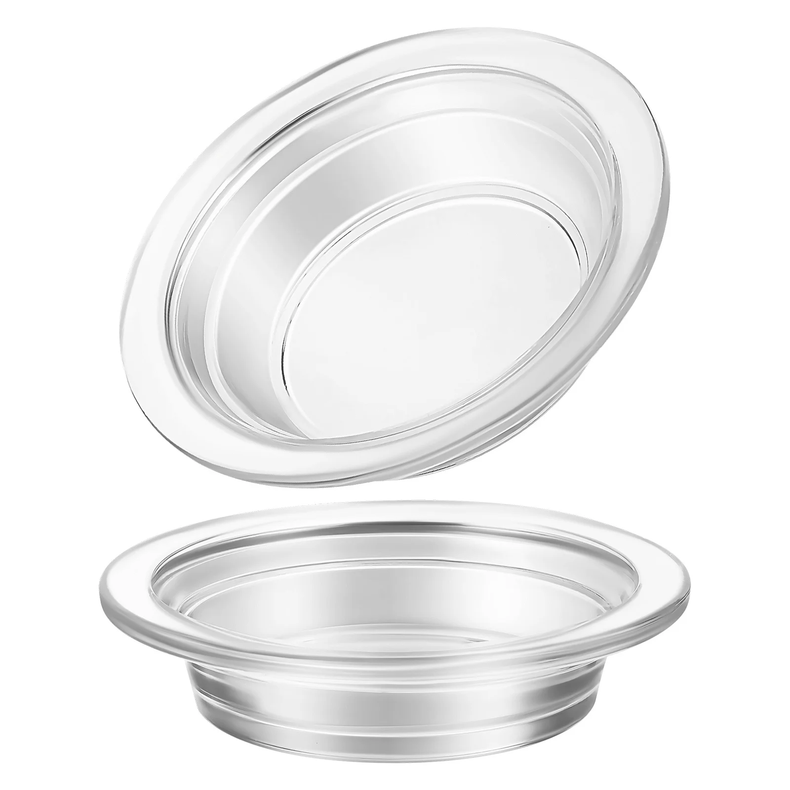 

2Pcs Glass Aromatherapy Wax Heater Dish Transparent Wax Melt Warmer Plate Replacement Glass Fragrance Lamp Accessories