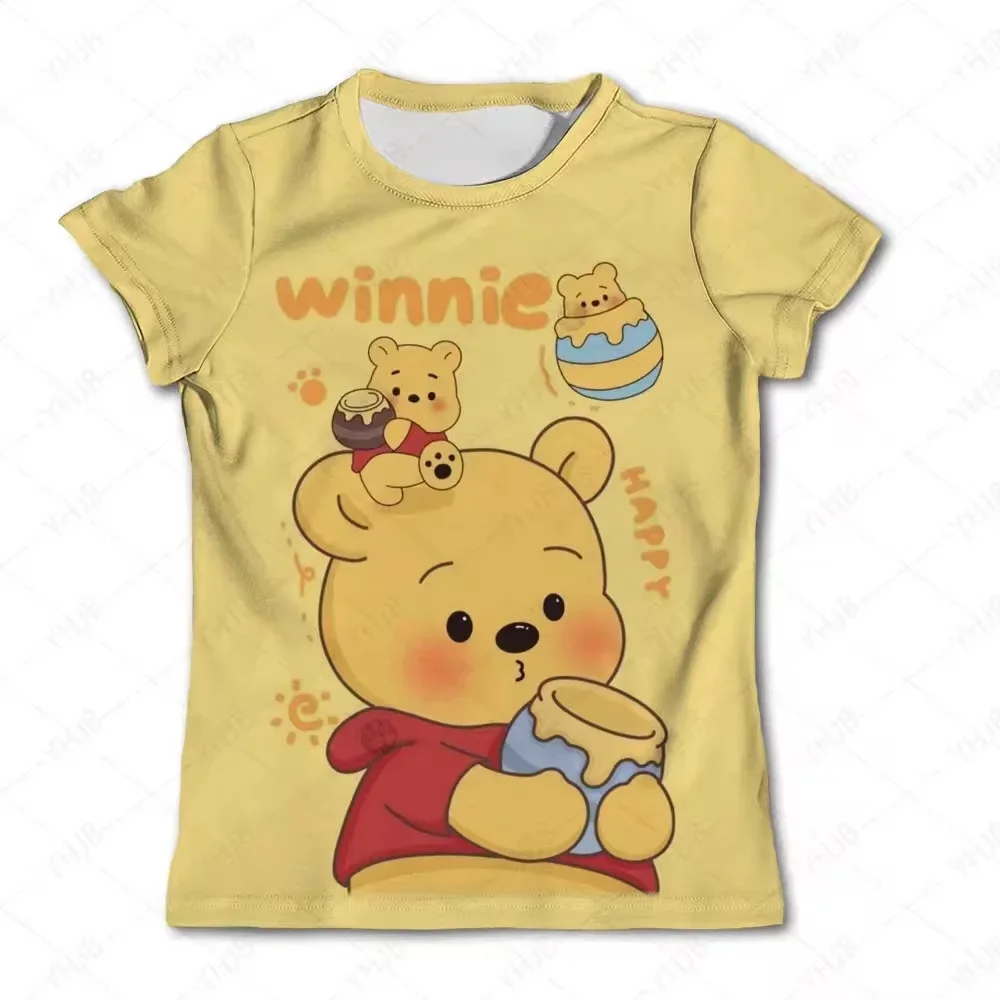 

Popular Disney Animated Winnie The Pooh Cartoon Tigger Children's Casual Short-sleeved Fashion Boys and Girls Round Neck T-shirt