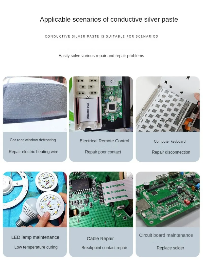 Circuit Board Conductive Silver Paint Pen Motherboard Remote Control Laptop Keyboard Line Repair Conductive Silver Paste