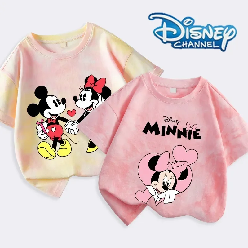 

New Minnie Mickey Mouse Boys Girls Clothes Disney T-shirt Cool Fashion Comfortable T-shirts Anime Movie Graphic Print Tops Gifts