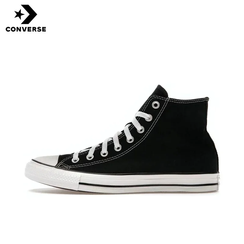 Converse Chuck Taylor All Star Men and Women Skateboarding Shoes High-top Outdoor Lightweight Vintage Sneaker Black