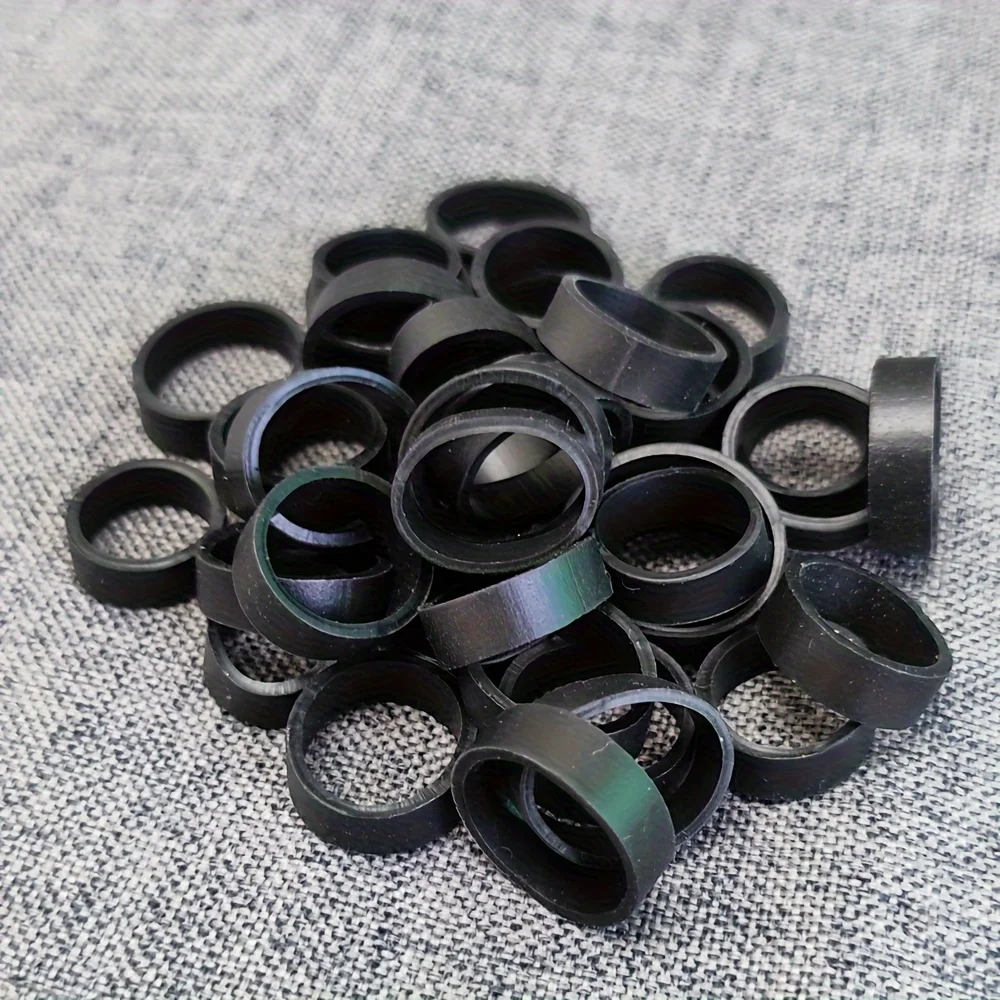 elastic black o rings bandas de borracha stretchable aneis de latex suprimentos para papelaria domestica pacote de escritorio 400 pcs 01