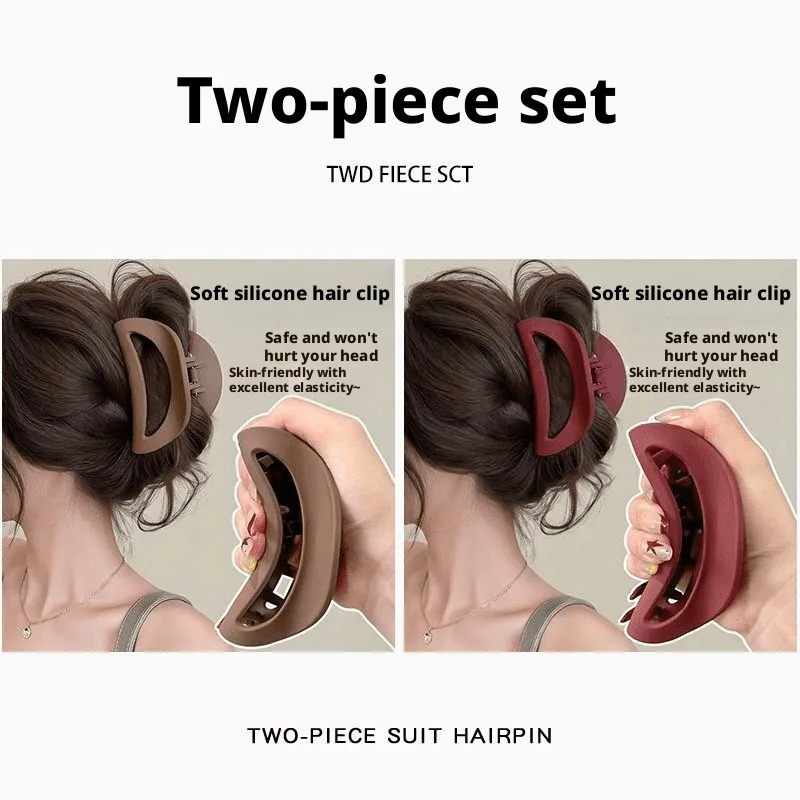 Weicher Silikon-Haarklammer mit edlem Design, perfekt zum Stylen der Haare, ohne Unbehagen zu verursachen oder das Haar zu zerkratzen. – Detail 10