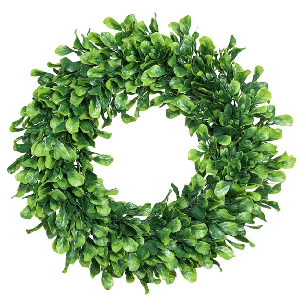 

Artificial Green Plastic Decorative Wreath for Simulated Decor Home Door Wedding VividJasmine Grass Lifelike