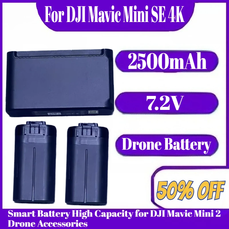 

7.2V 2500mAh For DJI Mavic Mini SE 4K Smart Battery High Capacity for Mavic Mini 2 Drone Accessories